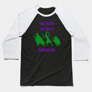 Haunt Everyday Like You're A Hitchhiking Ghost - Haunted Mansion Baseball T-Shirt